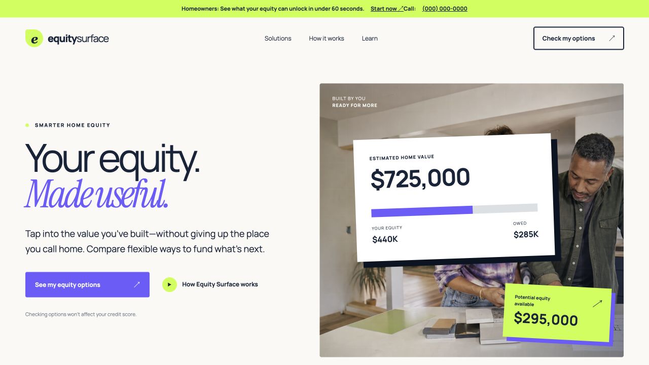 EquitySurface homepage